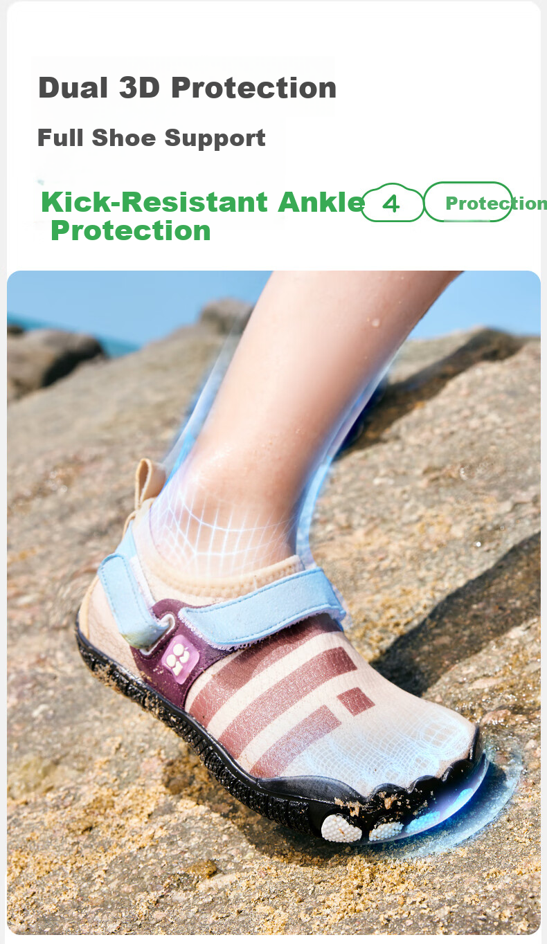 Kocotree KK Tree Kids Creek Shoes Non-Slip Cut-Resistant Boys Girls Swimming Snorkeling Shoes Toe Protection Beach Shoes Summer 12
