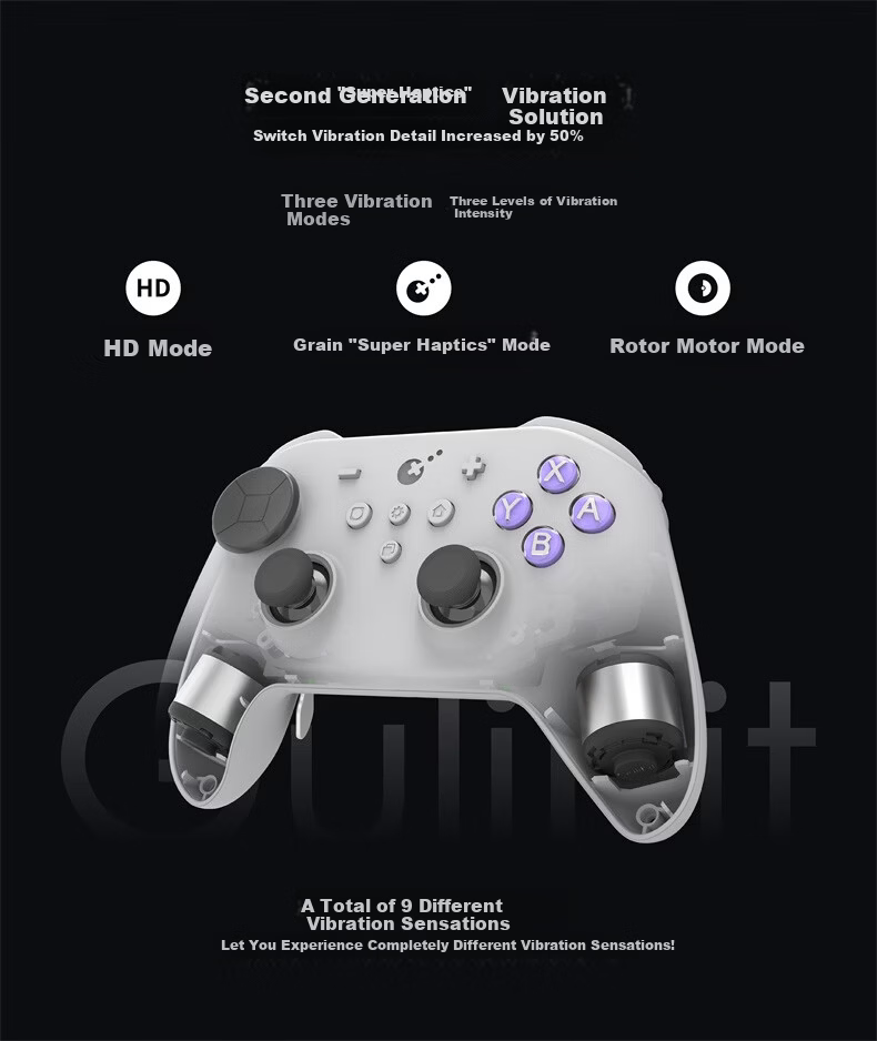 GuliKit TT Max Wireless Gaming Controller for Switch 2 Bluetooth One-Key Wake Adjustable Force Symmetric TMR Joystick PS5 Android Xbox PC Steam 9