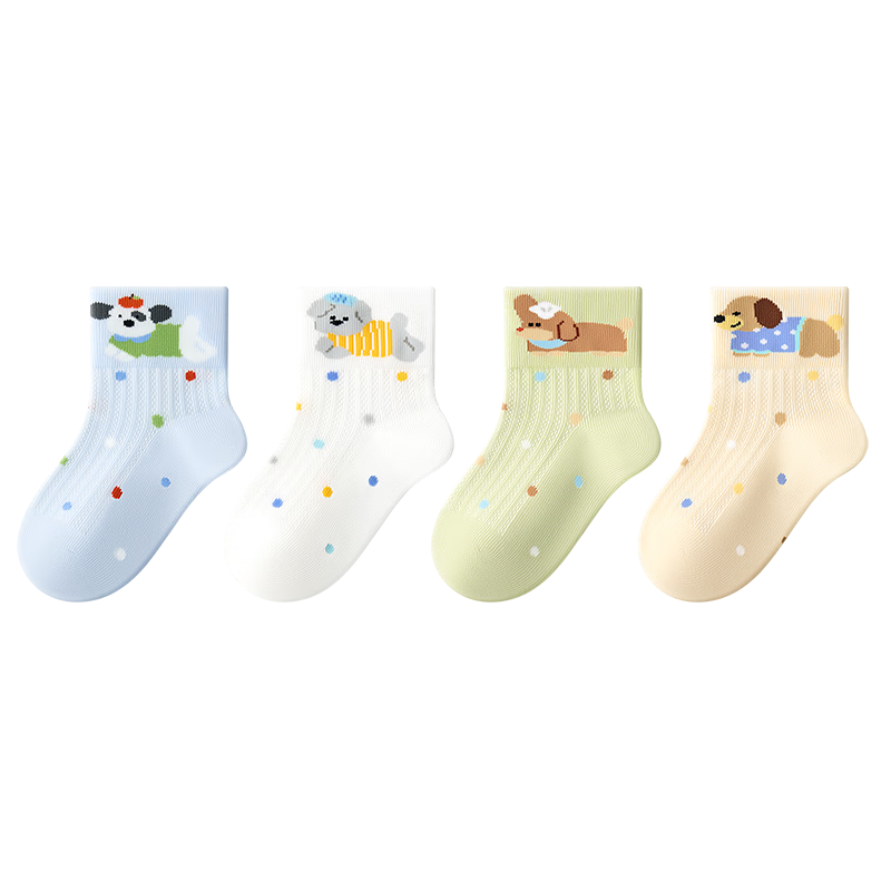 Baby Socks Spring Summer Thin Mid-Calf Pure Cotton Class A Seamless Non-Binding Newborn Infant Socks for Boys and Girls