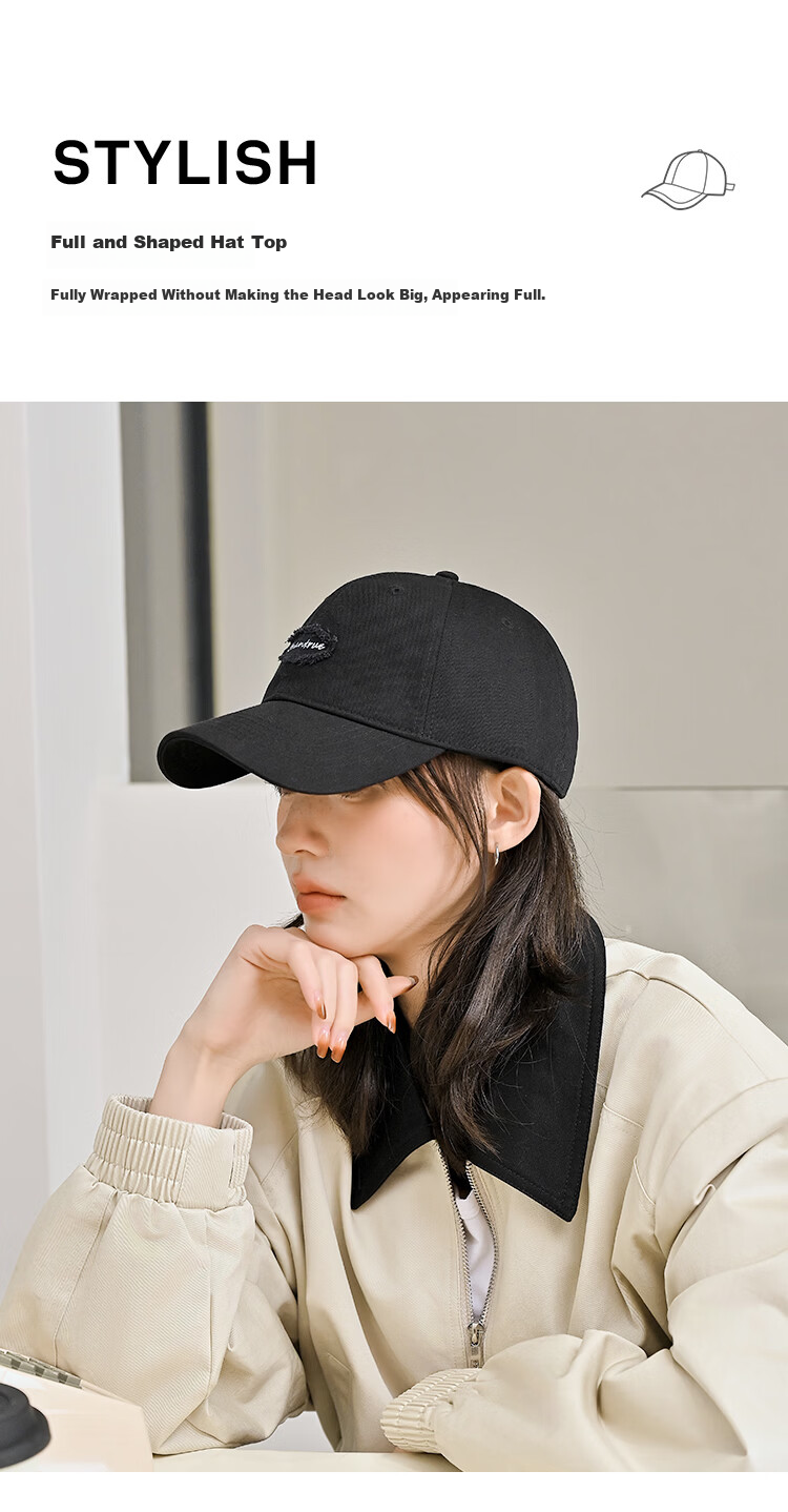 THANTRUE Baseball Cap for Men And Women, Fashionable Duck Tongue Hat with Large Brim to Make Face Look Smaller, Suitable for All Seasons, High-Quality Y226 9
