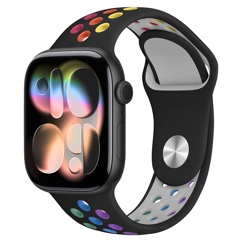 BHO Compatible Apple Watch Band for Apple Watch S12/S11, Breathable Sports Strap for IWatch S10/S9/8/7/6/SE3/Ultra4/3/2 Silicone Watchband