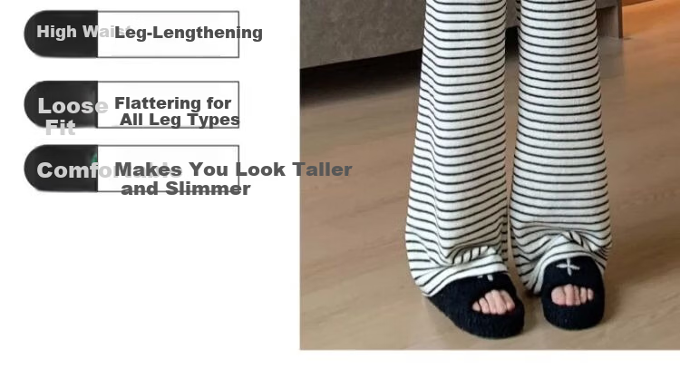 Shiduo Maternity Pants Spring Autumn Wide-Leg Striped Loose Plus Size Leggings Casual Pants Autumn XL 20