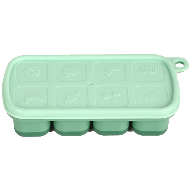 CAIZHI Baby Food Tray Set, Silicone Freezer Trays for Infant Food Storage, Green + Bags, 36 Pieces CZ6748
