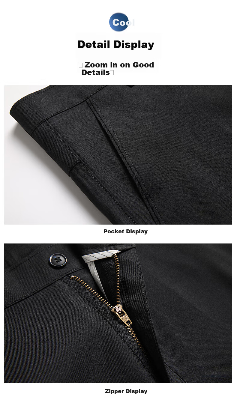 Pierre Cardin Breathable Wrinkle-Resistant Men's Summer Business Formal Straight Casual Trousers Dark Gray 33 30