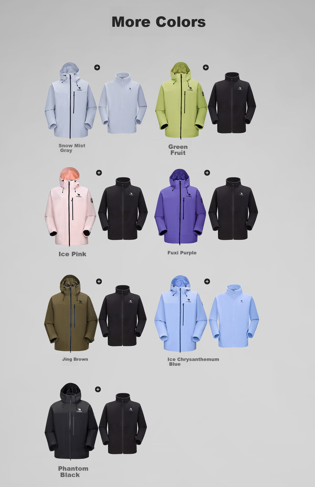 CAMEL King Armor Z Series Wang Junkai Same Style Three-in-One 3-in-1 Waterproof Windproof Outdoor Mountaineering Jacket Autumn Winter 2025 12