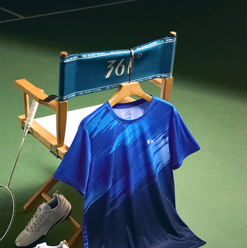 361° Men's T-Shirt Spring Summer Winning Badminton Quick-Dry Loose Printed Short Sleeve Top 652627102-1 4