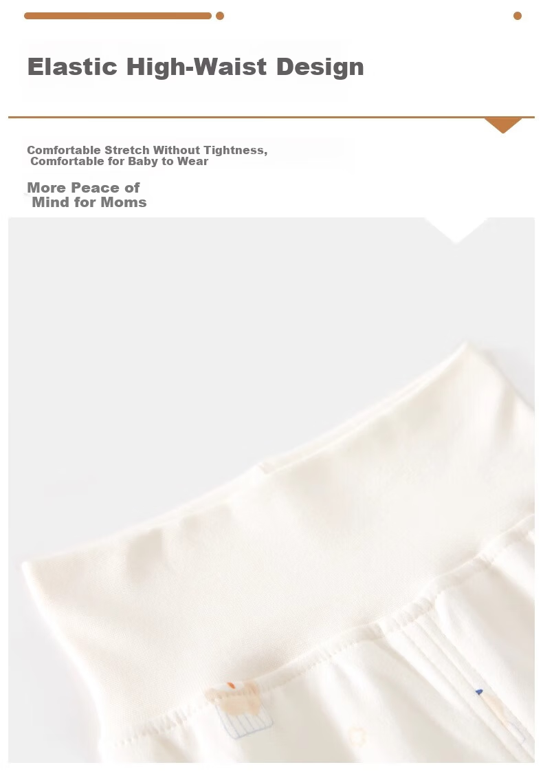JOYNCLEON Baby Autumn Cotton High-Waist Belly Protection Set Infant Pure Cotton Boys and Girls Two-Piece Underwear Jtz202887 7