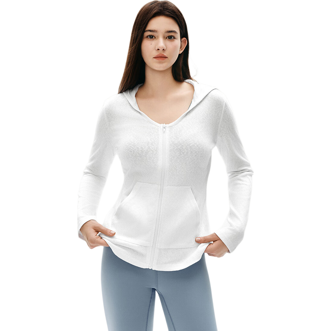 Semir Women's Autumn Textured Slim-Fit Hooded Jacket, 2025 Ins Trendy Clever Design Elegant Coat 10A525108003