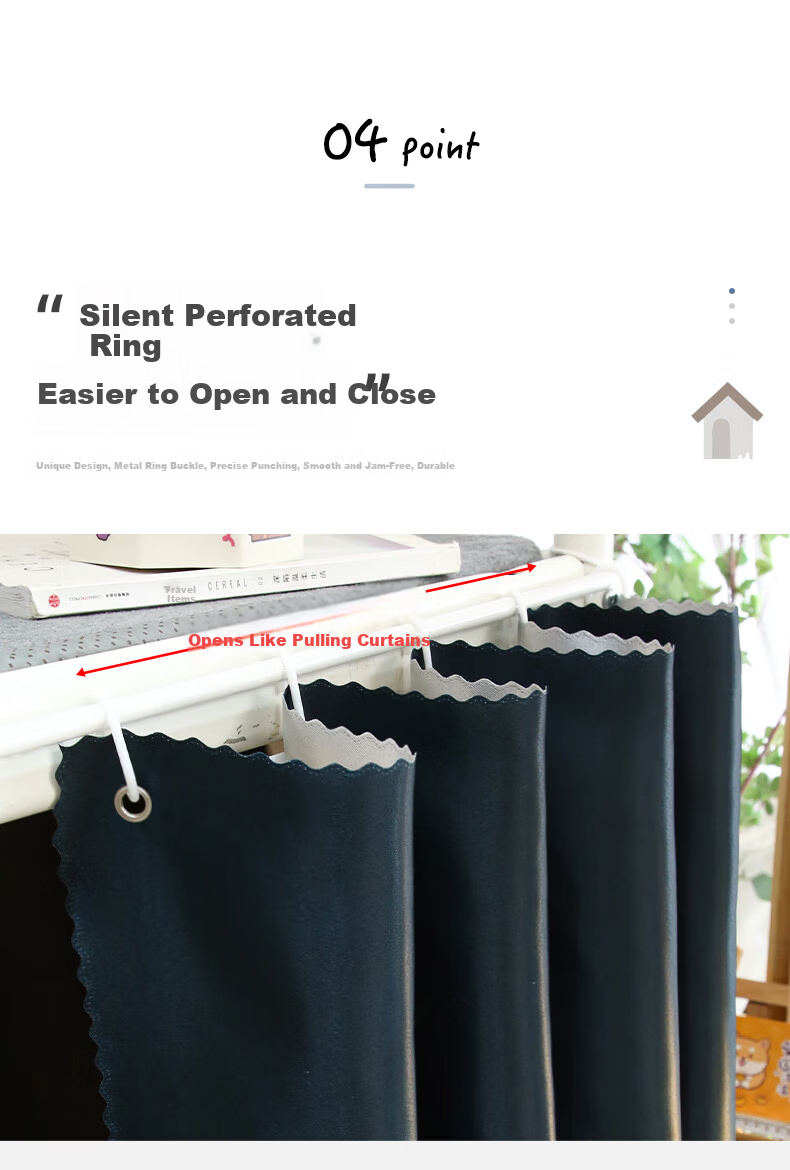 XIHAN Student Dormitory Five-Sided Blackout Bed Curtain 0.9m Bed [Universal for Bunk Beds Full Frame Adjustable Length Width Height] 6
