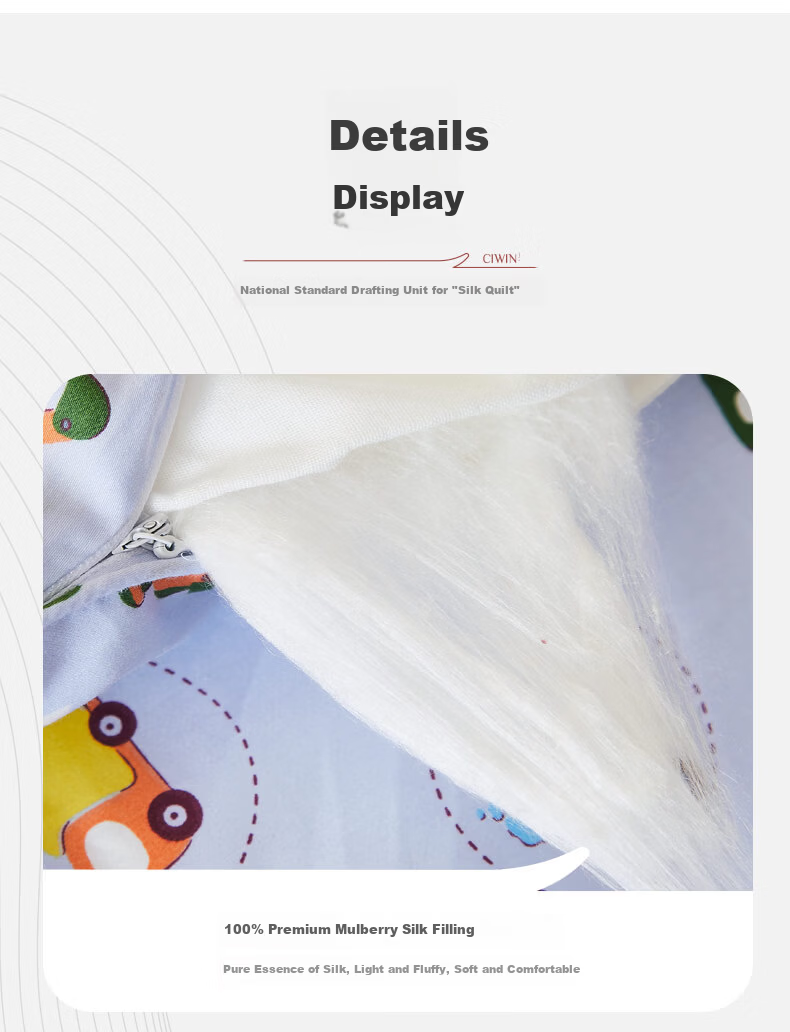 Ciyun Children's Silk Quilt 100% Mulberry Silk A-Class Cotton Quilt Net Weight 2 Jin 150*210cm Castle Princess 15