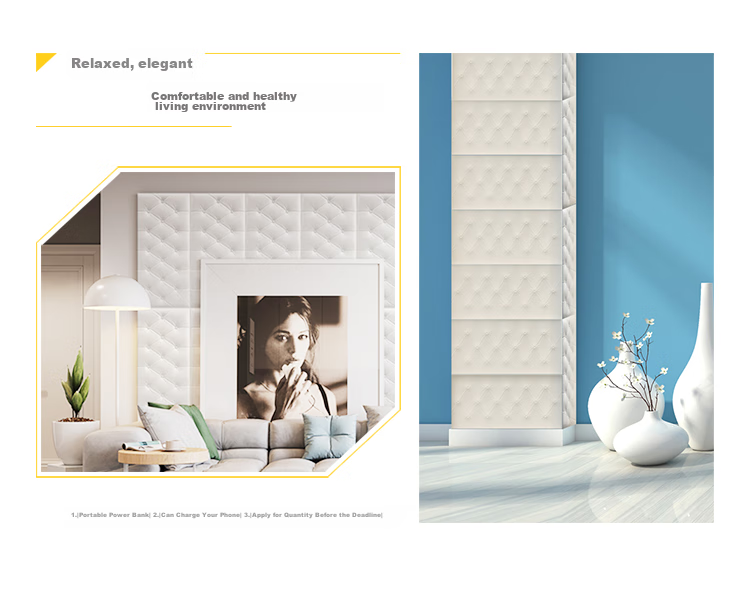 Modouyu Anti-Collision Wall Sticker, Soft Padding, 3D Texture, 30*60cm, Self-Adhesive Wallpaper, Tatami, Bedside, Bedroom Wall 6