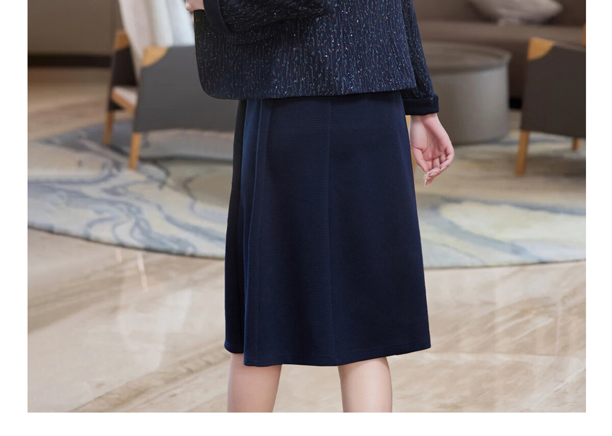 Yuzhaolin Middle-aged and Elderly Women's New Year Red Mom Dress Set Elegant Lady Formal Outfit Y51K109 24