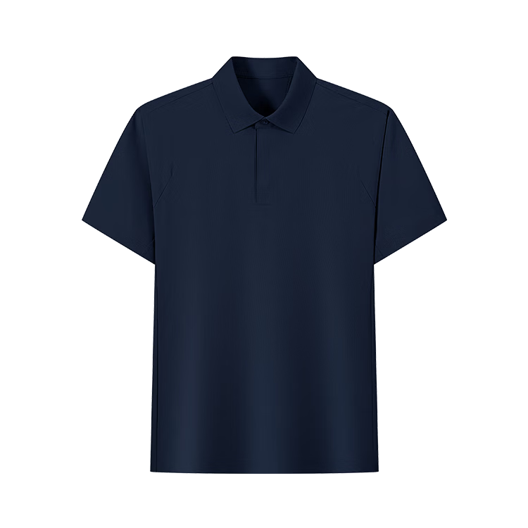 JD Jingzao Sports Quick-Dry Polo T-Shirt New Summer Sun Protection Outdoor Running Fitness Casual Short Sleeve Men Navy Blue 3XL