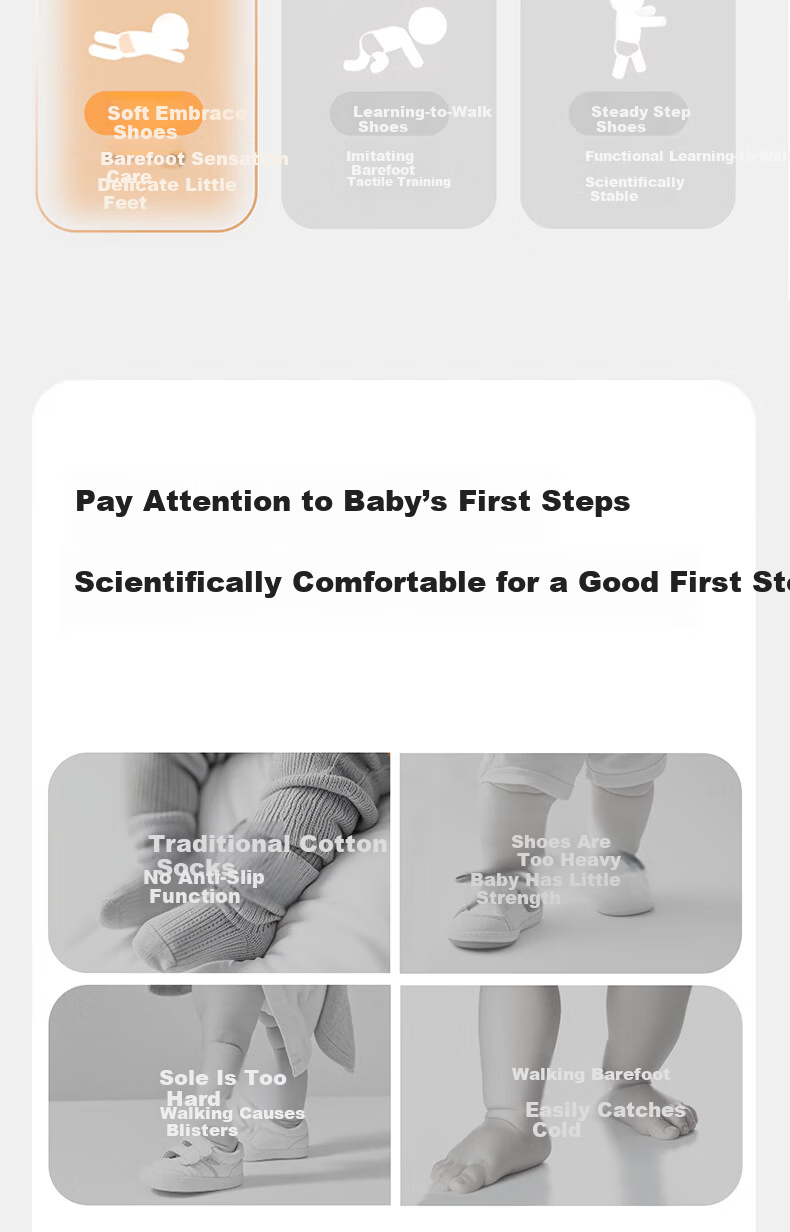 More Rabbit Toddler Walking Shoes Spring and Autumn New Boys Girls Soft Sole Anti-Slip Pre-Walking Shoes 3
