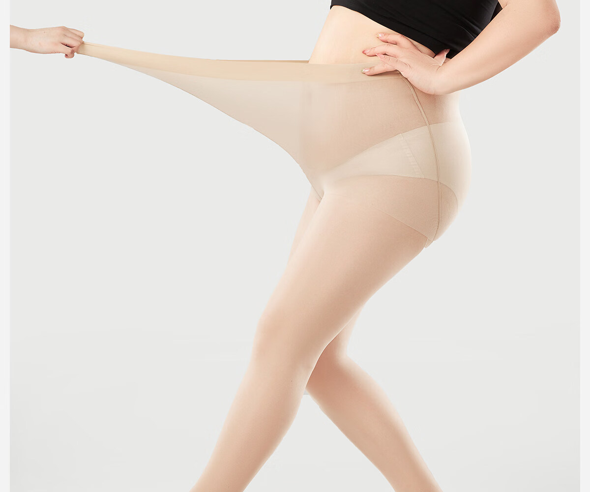 Langsha Plus Size Ultra-thin Summer Pantyhose with Double Crotch, Skin Color, Plus Size Tights for Women, Nude Leg Effect Stockings 14