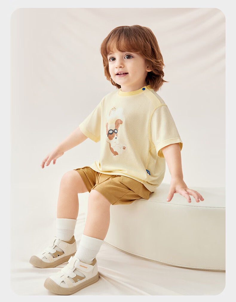 Babycare Soft Modal Short Sleeve Baby T-Shirt Boys Girls Soft Breathable Antibacterial Top Sheer Pink 73 22