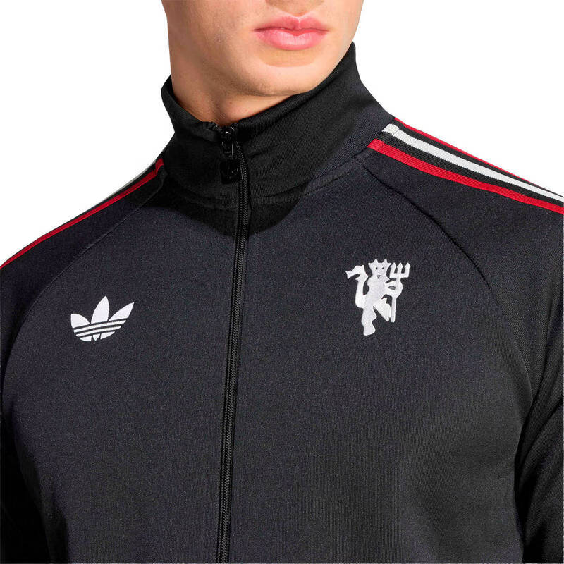 Adidas Men's Football Series MUFC OG TT Manchester United Football Casual Jacket JZ2230 Black M 6