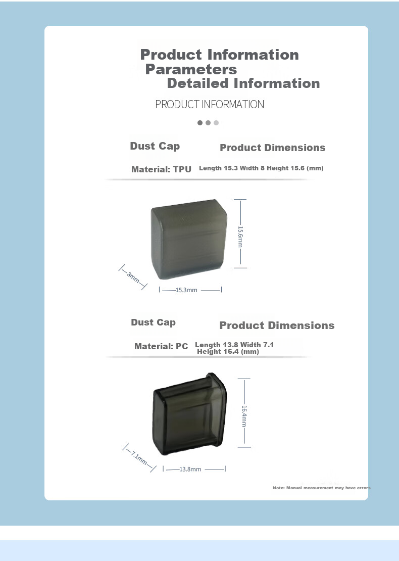 Hengrui Stone USB Male Dust Cap USB Cover USB 3.0 Data Cable Head Protective Sleeve 2.0 Waterproof Oil-proof Scratch-resistant Transparent Black 5 Pieces 3