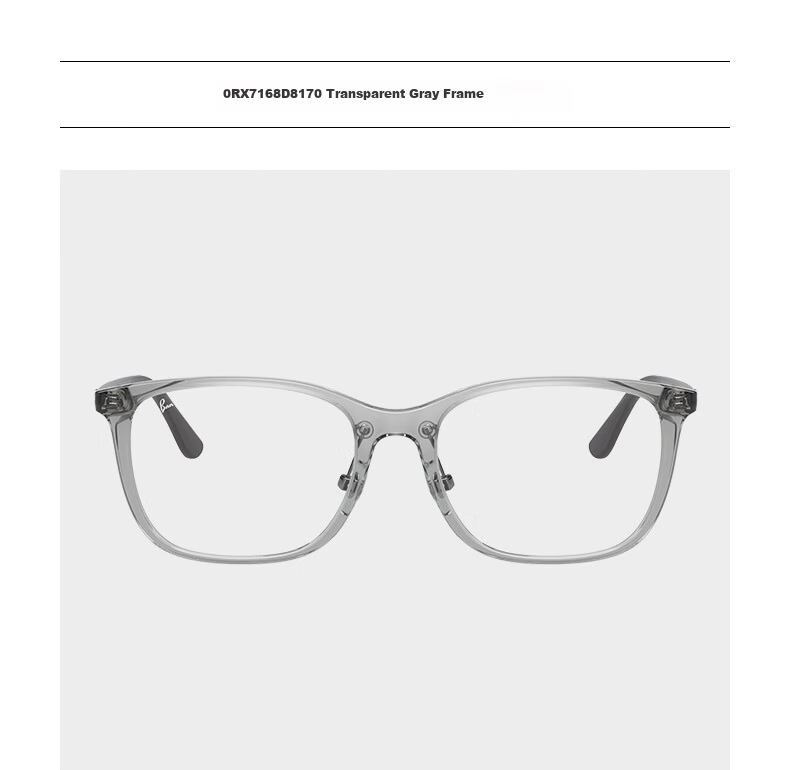 RayBan Optical Glasses Frame for Men And Women, Simple And Stylish Comfortable Square Prescription Glasses Frame 0RX7168D Gift 6