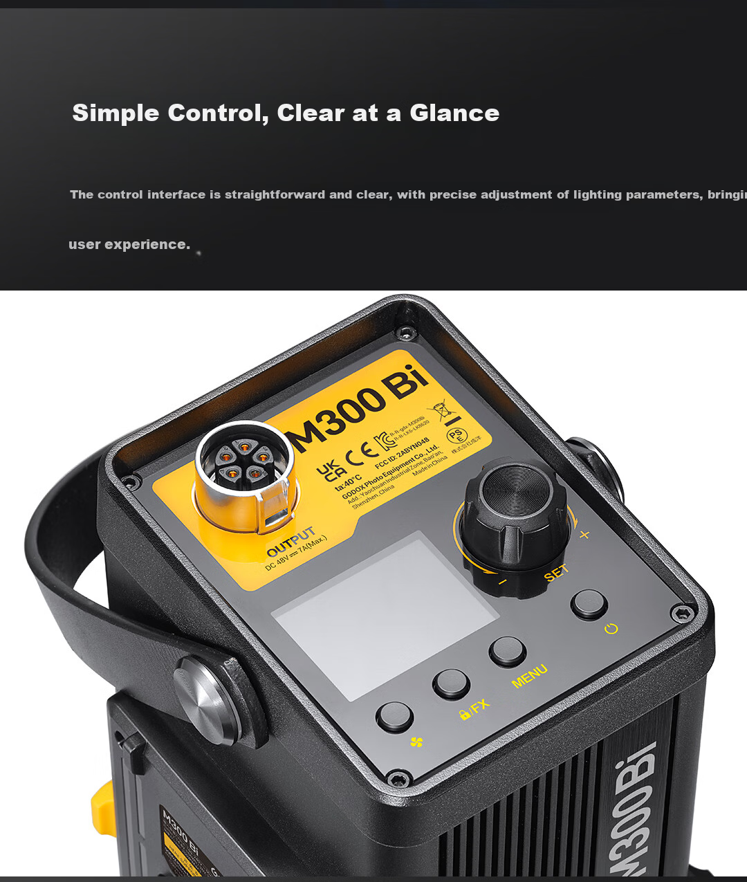 Godox M300Bi Professional High-Power Studio Video Light LED Fill Light for Photography Live Streaming Portable Spotlight【Official Standard Edition】 15
