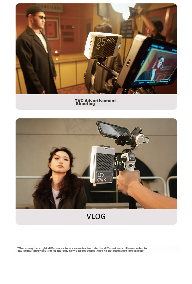 Zhiyun CM25 Live Streaming Photography Light, 25W Professional Portable Fill Light, LED Phone And Camera Small Video Light for Indoor And Outdoor Shooting, Constant On Pocket Light 12