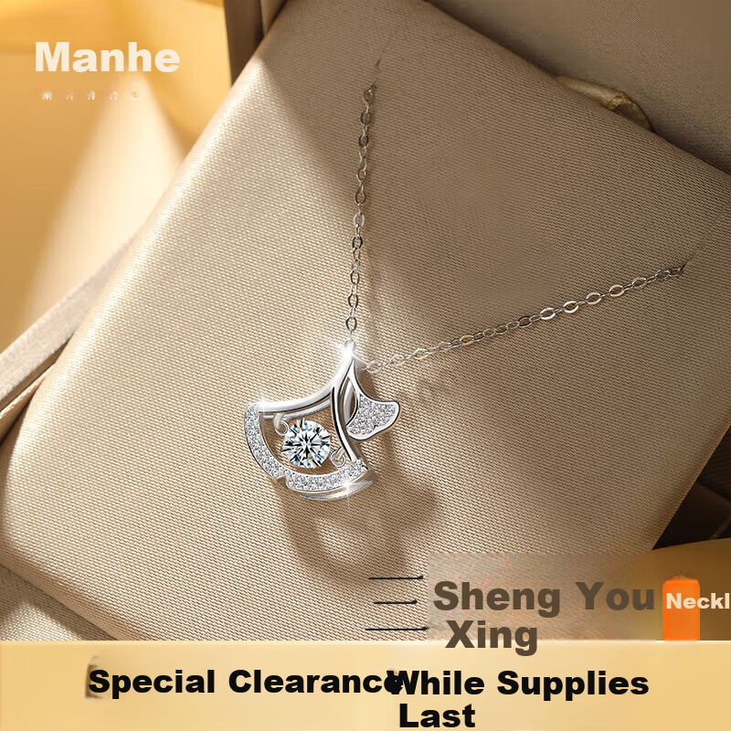 MANHE S925 Silver Necklace Women's Pendant Jewelry Birthday Women's Day Gift for Girlfriend Wife