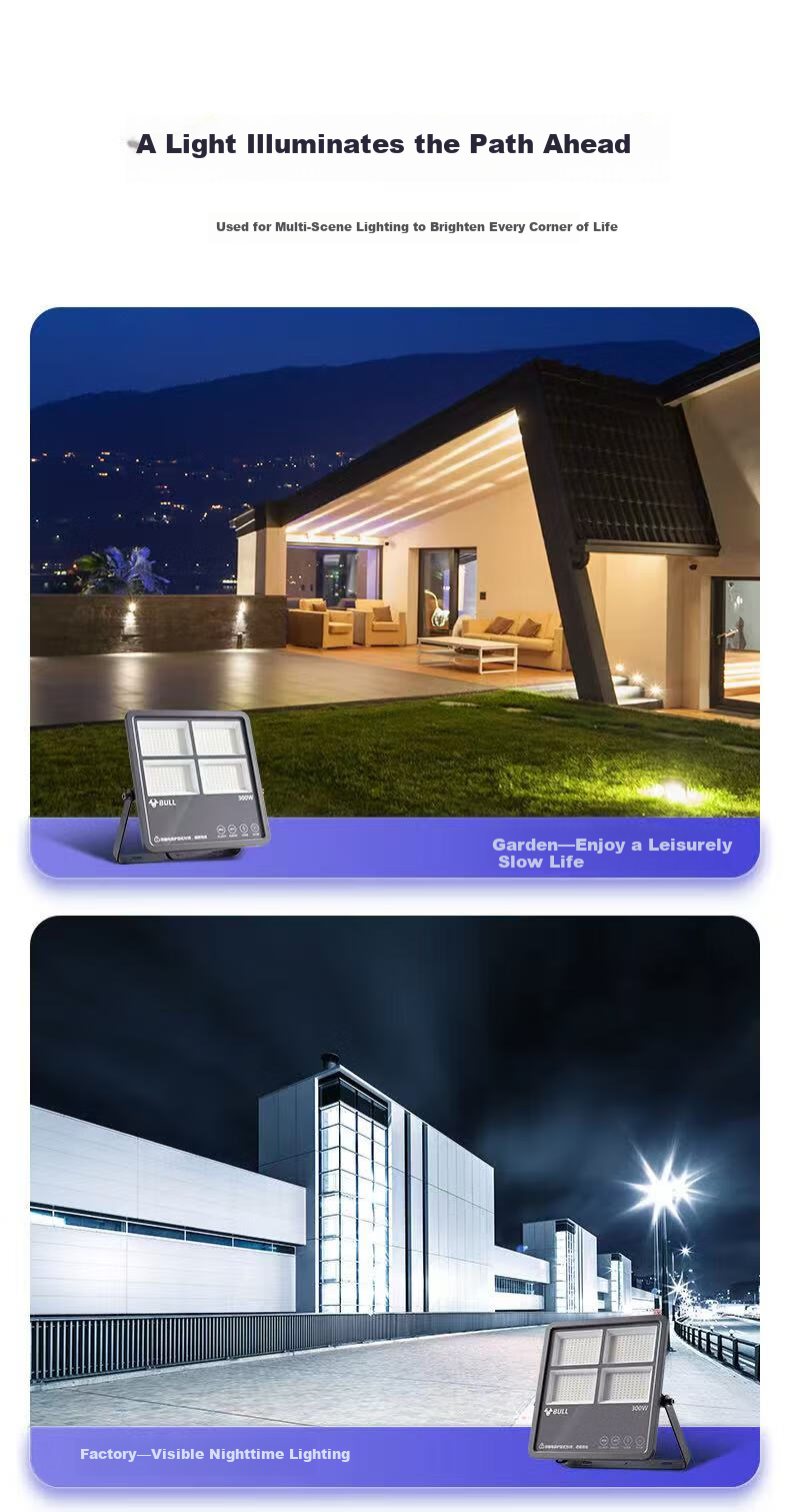 BULL LED Floodlight Outdoor Street Light Yard Light Billboard Light Camping Light IP65 Waterproof MG-F100A-AE Haoxiang Series 6500K White Light 100W 13