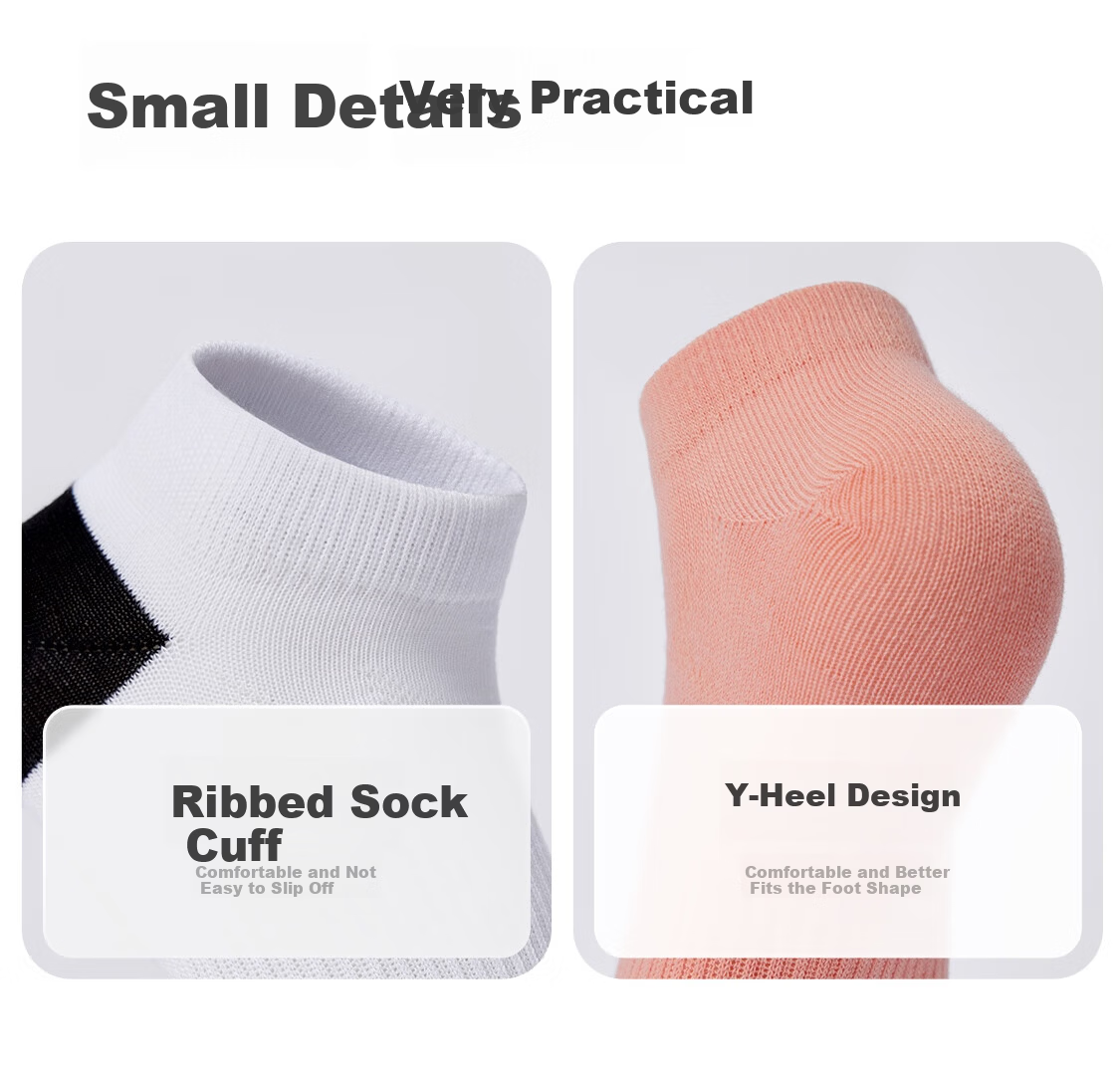 Keep Sports Casual Antibacterial Odor-Resistant Socks for Women and Men Summer White+White+Gray L 3 Pairs Pack 15