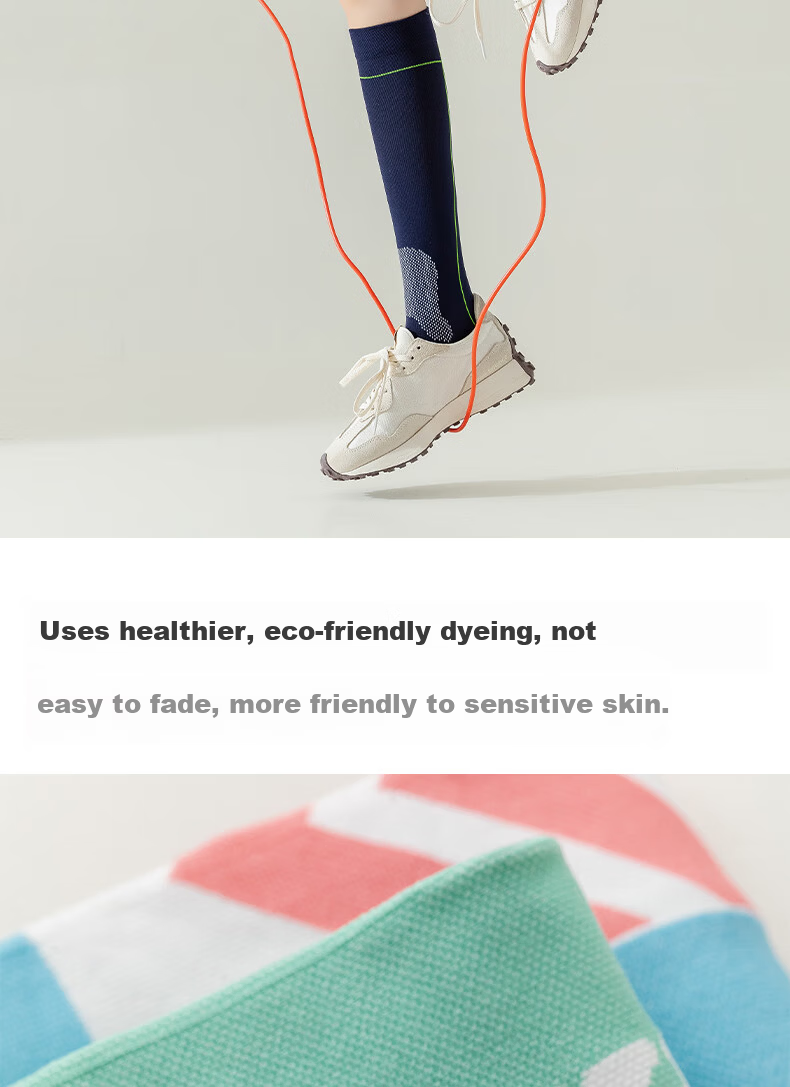 Free Style Women's Compression Socks Professional Sports Fitness Long Tube Muscle Compression Running Jump Rope Yoga Anti-Slip Slimming Calf Socks 12