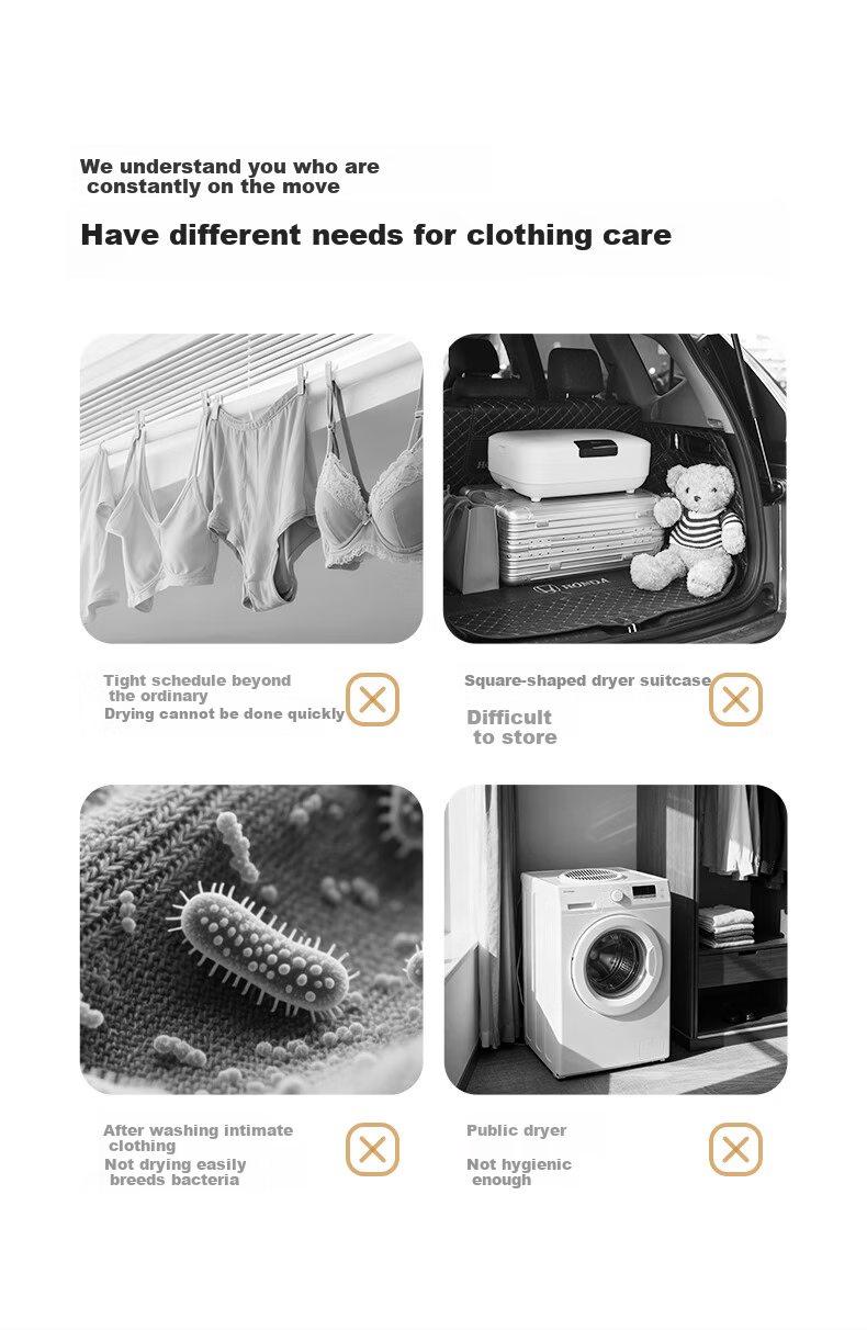 Bear Travel Dryer Portable Mini Foldable Clothes Dryer for Home and Travel HGJ-F04M2 6