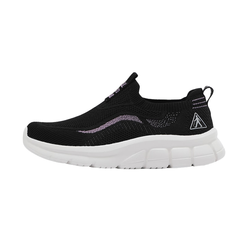 Zulijian Elderly Women's Shoes Spring Autumn Casual Soft Sole Lightweight Slip-On Walking Shoes Non-Slip Mom Shoes Black Size 35