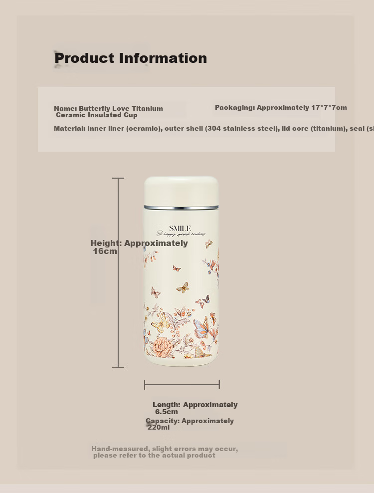 Gold Inlaid Jade Stainless Steel Ceramic Insulated Portable Home Water Bottle Tea Cup for Men and Women Car Travel Gift Birthday Present 10
