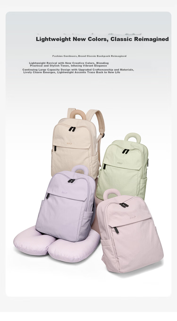 GOLF Lightweight Women's Backpack 14-inch Laptop Bag Casual Travel Backpack Business Student School Bag Large Capacity 5