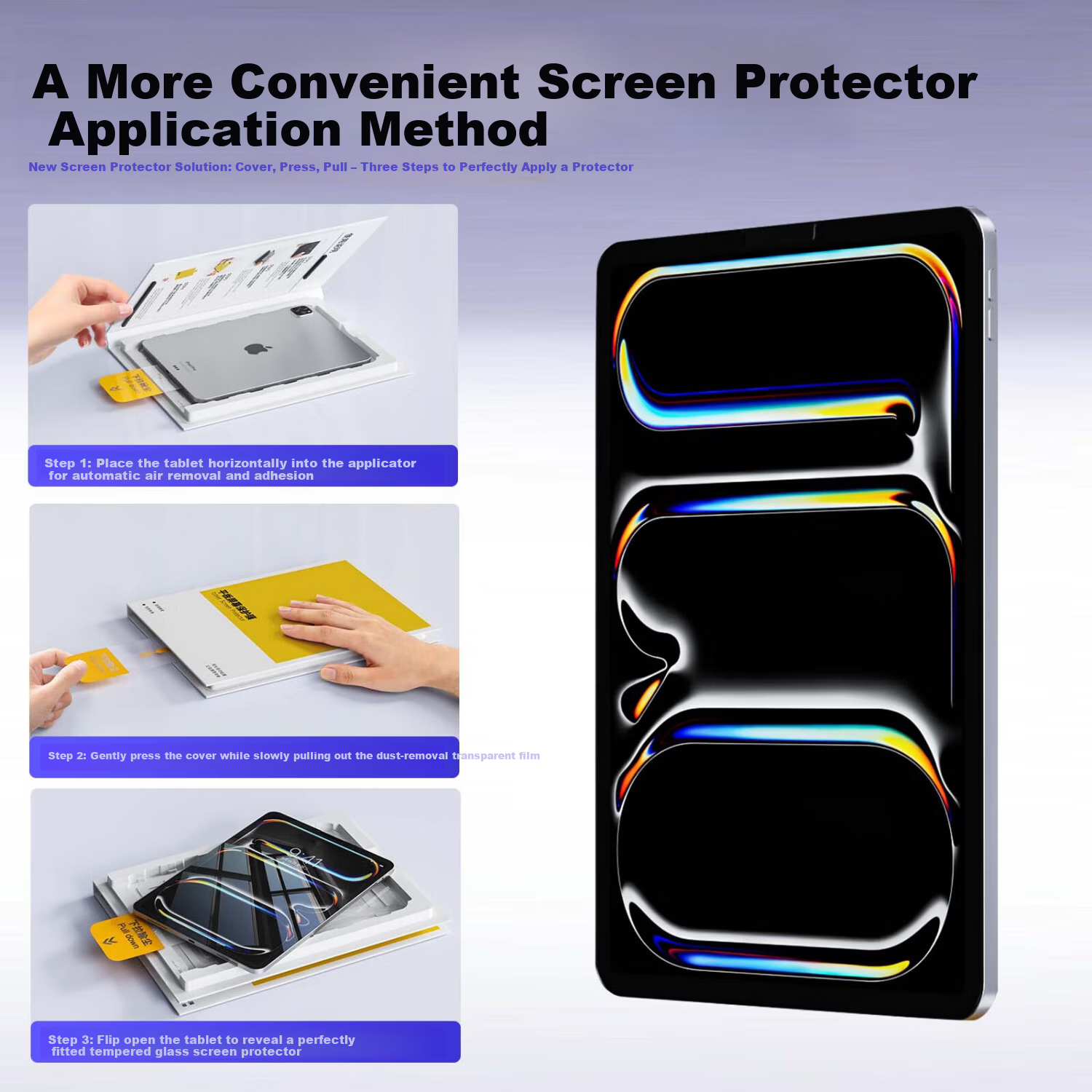 Zoyu Tempered Glass Screen Protector for iPad Air 7/6 2025/2024 M3/M2 Chip 11-inch Full-Screen Ultra-Clear Dust-Free Instant Adhesion Tablet Protective Film