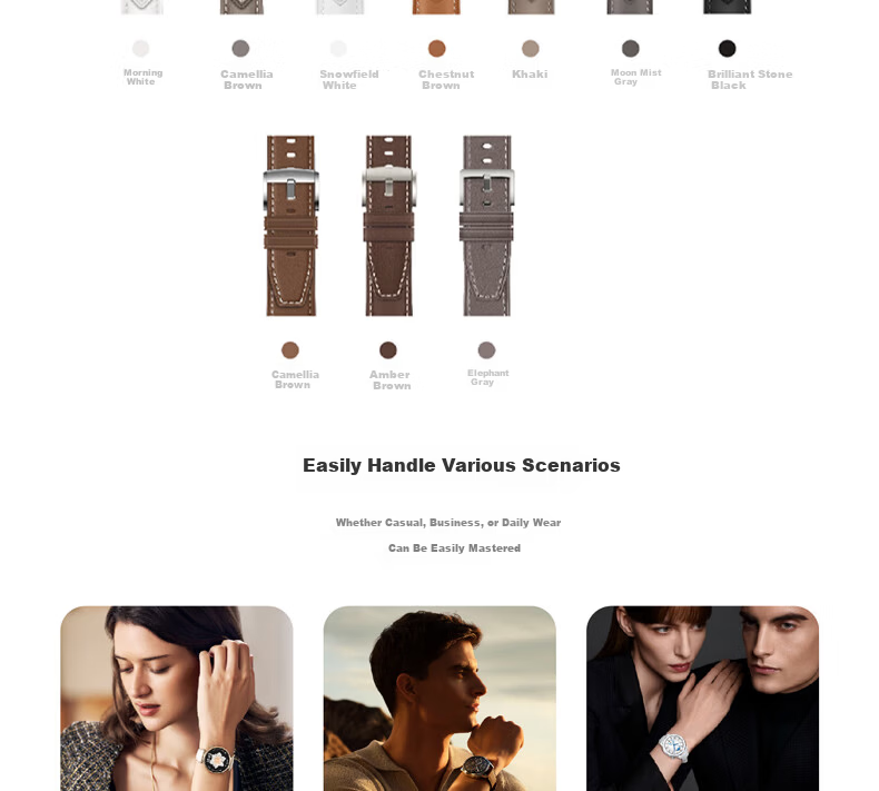 Biaodai Ge Genuine Leather Watch Strap for Huawei GT6/6 Pro/GT5/5 Pro/Watch 5/4/4 Pro/3 Pro GT4 High-End Sports Band for Men 46/48MM Brown 4