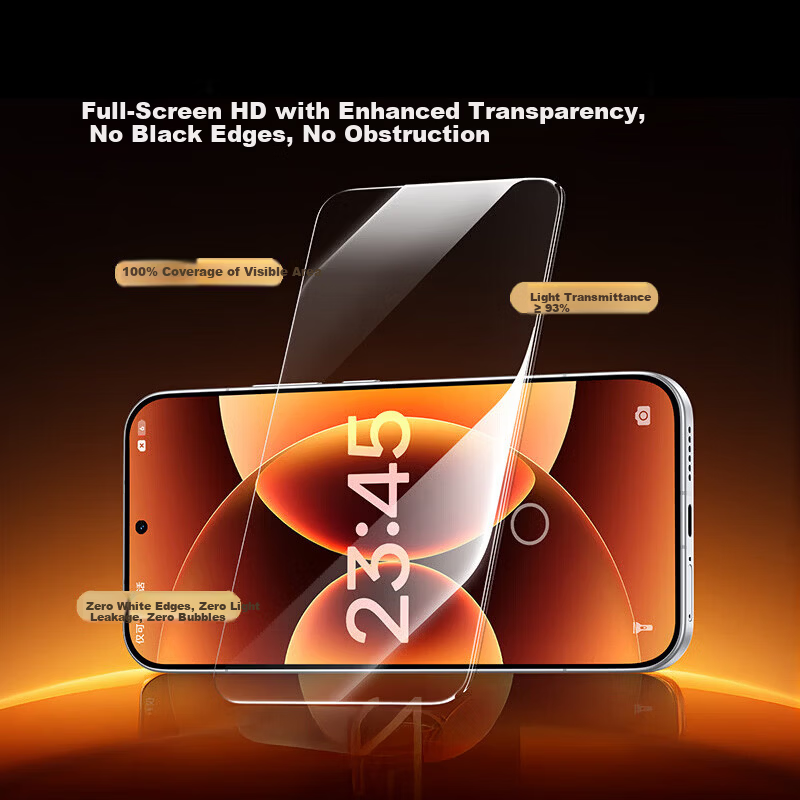 Mofajiang [High Definition Ultra Smooth] Tempered Glass Screen Protector for Xiaomi 17 Pro Max, Full Screen HD Anti-Fingerprint Ultrasonic Unlock Protective Film, 1 Piece