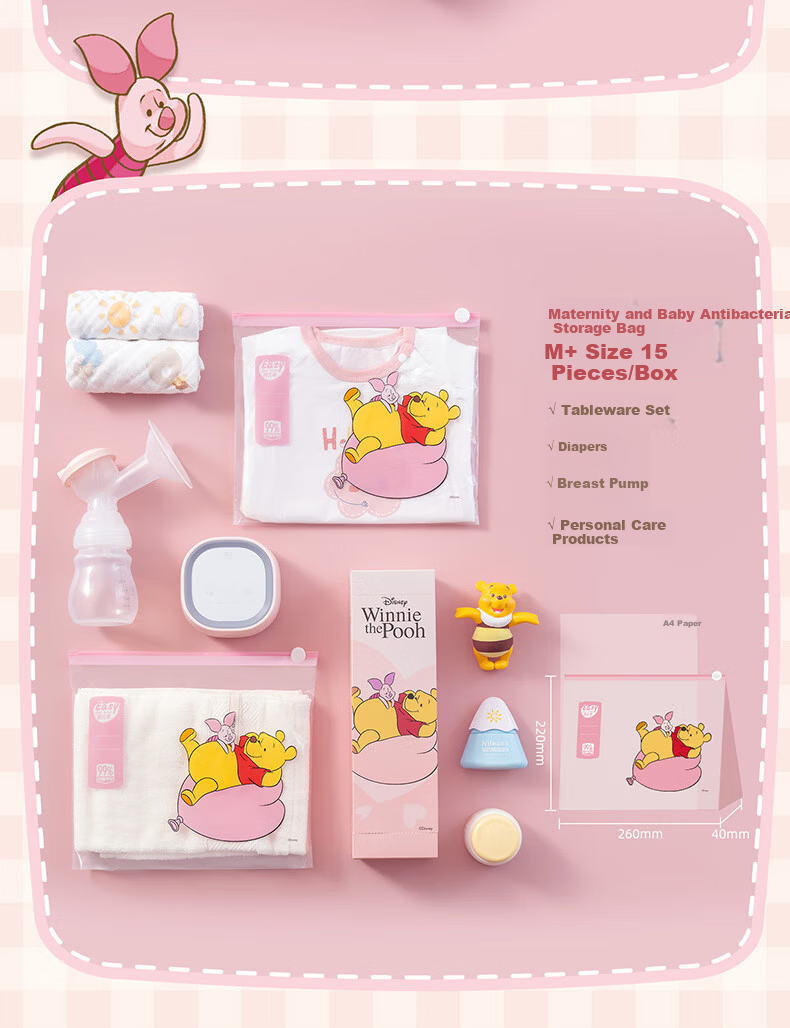 Eyoujia Maternity Storage Bag Antibacterial Baby Clothes Sealed Bag Kids School Clothing Organizer Disney Collaboration 13