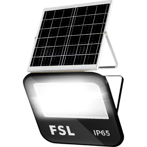 Foshan Lighting (FSL) LED Solar Outdoor Light Waterproof IP65 Floodlight Smart Light Control Remote Dimming Timer Super Bright Street Light 540lm Battery 10000mAh 2.2m Charging Cable