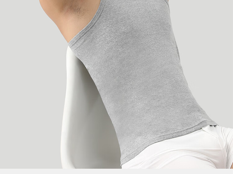 Langsha 100% Cotton Men's Vest 3-Pack Sweat-Absorbing Breathable Loose Fit Sports Tank Top for All Seasons Large Size 13