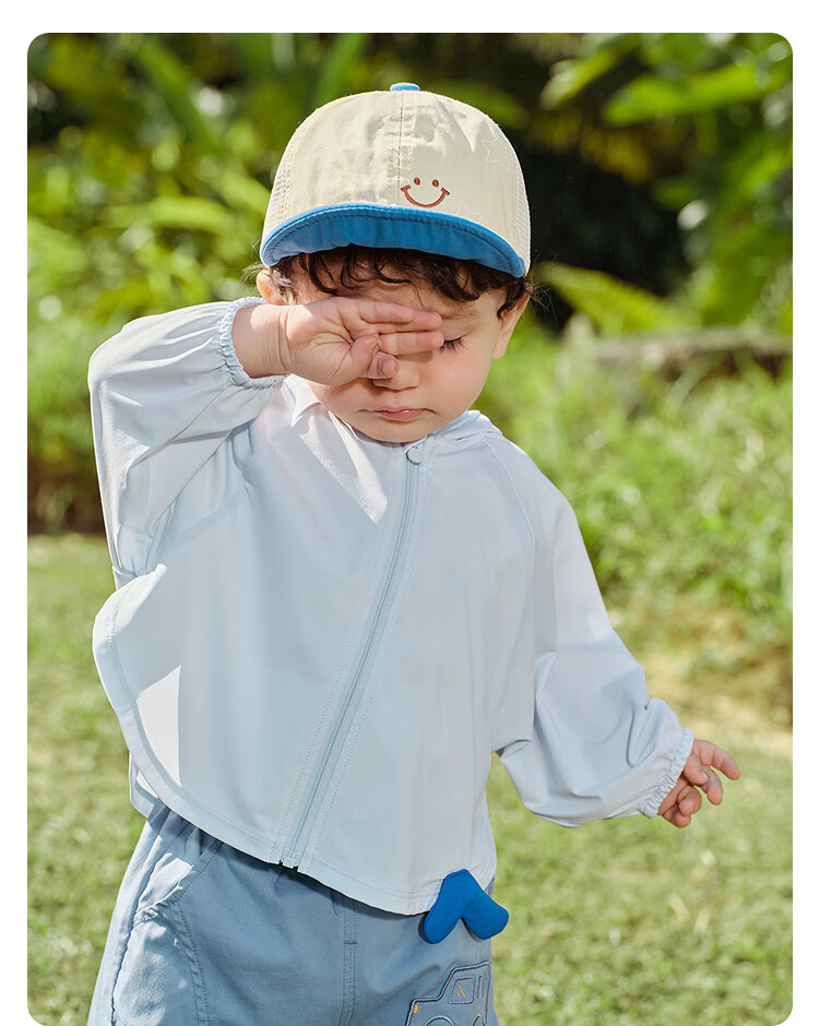 Balabala Baby Sun Protection Jacket Children's Coat 2026 Summer Cooling Boys Girls Hooded Top UPF50+ 18