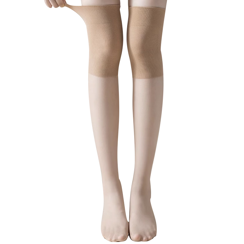 LangSha Knee-High Stockings for Women, Knee Protection, 7A Antibacterial Summer Air Conditioning Socks, Long High Tube Cold Legs Over-Knee Thigh-High Socks
