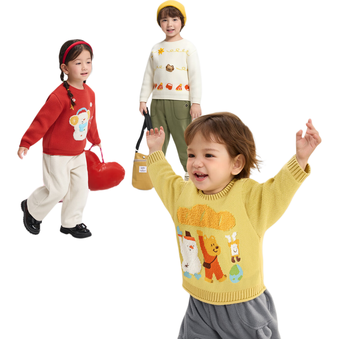 BALABALA balaOne Kids Sweater Boys Girls 2025 Winter Knitwear Baby Pullover 208425103207