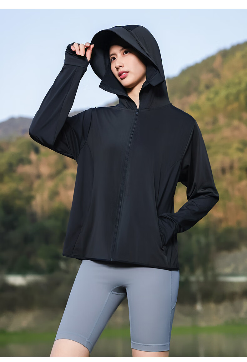 Combo Women's Ice Silk Sun Protection Jacket Summer UV Shield Breathable Lightweight Cycling Sunblock Skin Jacket 22