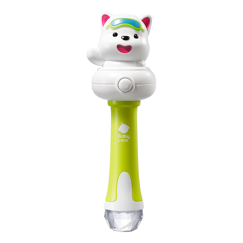 Babycare West Highland Handheld Bubble Wand Bubble Machine Electric Outdoor Toy for Children Ages 3-6 Baby Gift - Moon Porcelain White