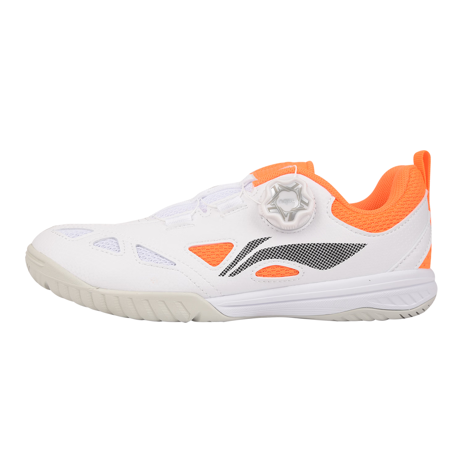 Li-Ning Table Tennis Shoes, Wang Chulin's Signature Style, Children's Version for Boys And Girls, Breathable Non-Slip Sports Shoes, White And Orange Color, Size 33.5