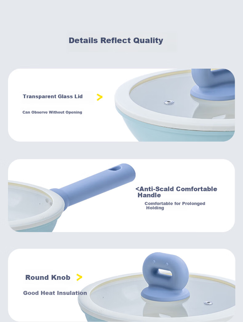 Sacon 26CM Non-Stick Ceramic Frying Pan Steak Pan Baby Food Cooking Pan Universal for Electric and Gas Stoves 16