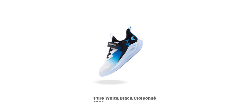 QIAODAN Boys' Kids Running Shoes Children's Spring and Autumn Breathable Mesh Sports Shoes Lightweight Kids Shoes Black/Kunpeng Blue Size 25 12
