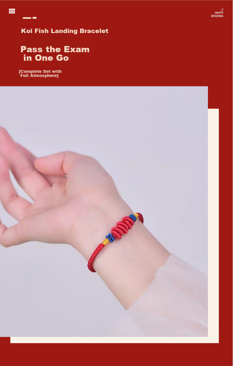 Dream Bridge Handwoven Wenchang Knot Red String Bracelet for High School Entrance and College Entrance Exam Success, 100-Day Oath Ceremony, Birthday Gift 4