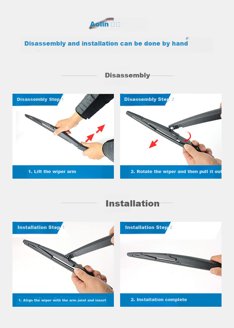 Aolin Honda Hao Ying Rear Wiper Blade/rear Window Wiper, Hao Ying Rear Wiper, Rear Wiper Original Factory Size 3
