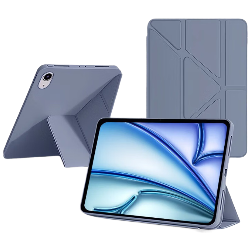 Capdase Compatible Apple iPad 12/11/10th Gen Case 2026/25/22 11-inch Tablet Stand Protective Cover Shockproof Sleep Y-Fold Lavender